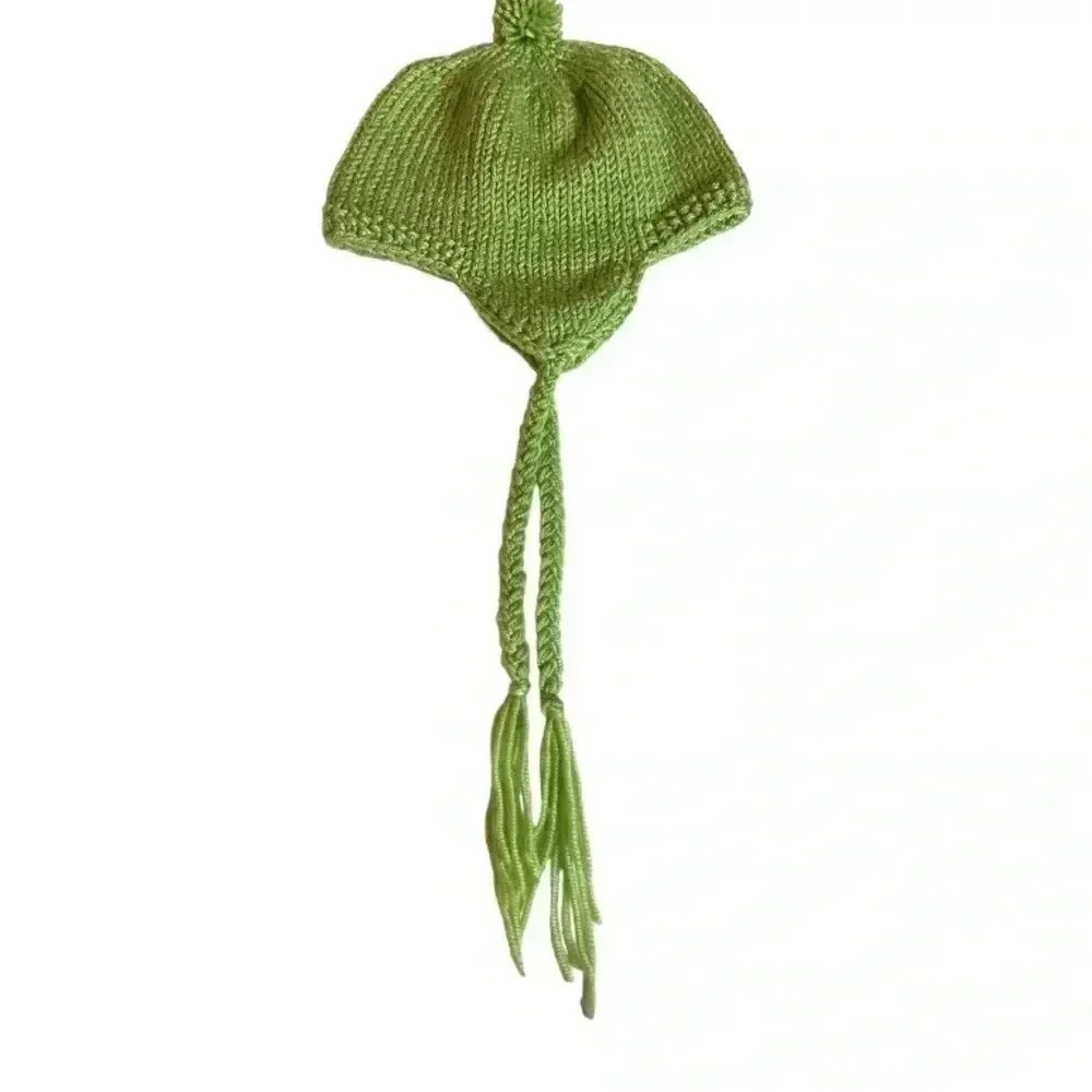 Crochet Baby Hat Pattern With Earflaps Baby Toddler Green - Picture 4 of 5